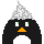 Penguin with a tinfoil hat